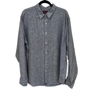 UNTUCKit Blue 100%  Linen XX Large Long Sleeve Button Down